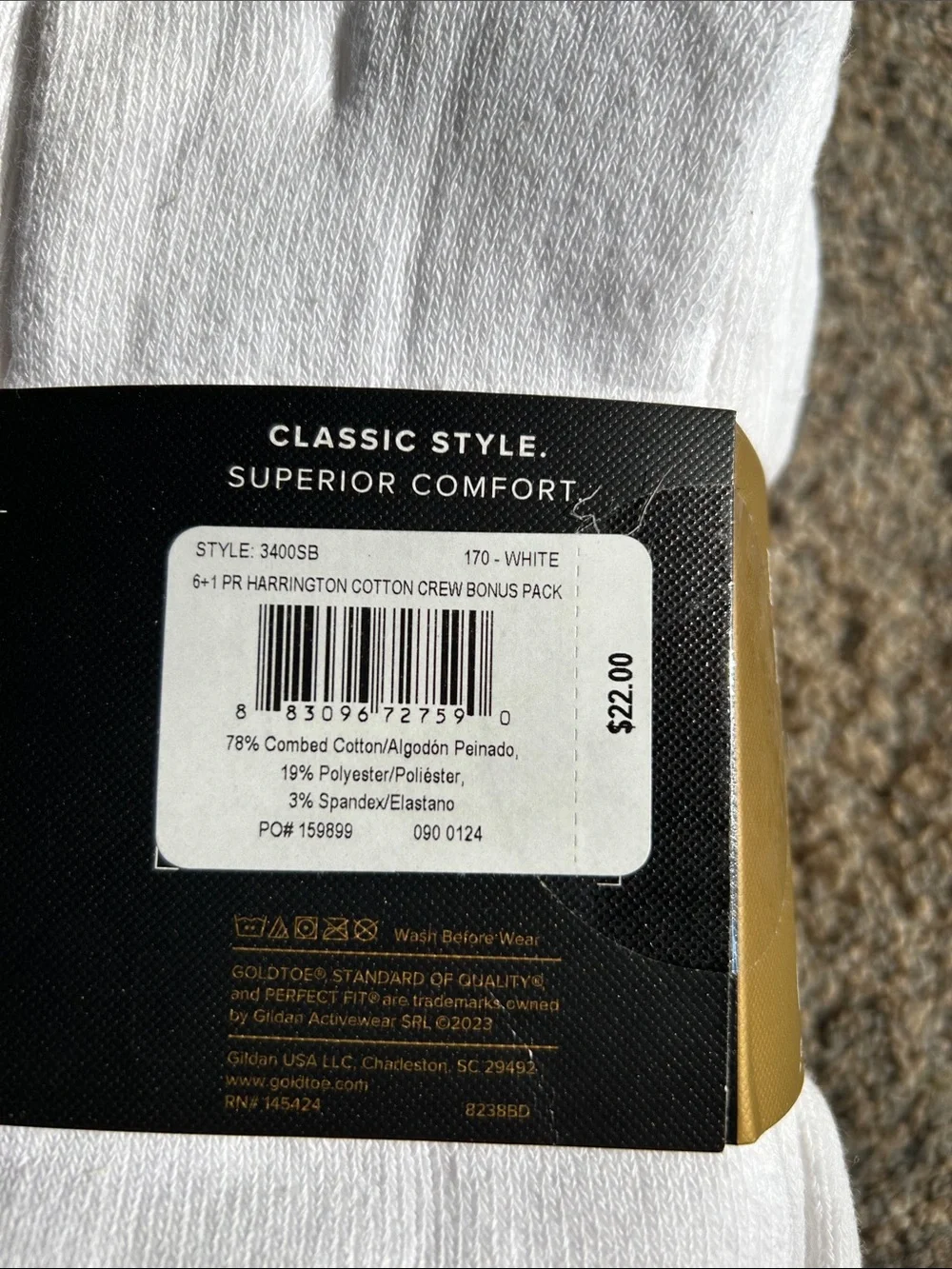 Gold Toe classic white